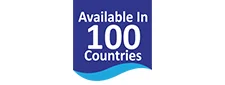 Available in 100 countries