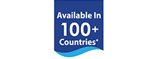 Available in 100 countries
