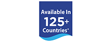 Available in 125 countries